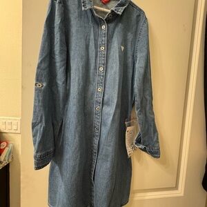 GUESS Denim Shirt Dress